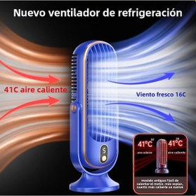 Resim 11.8 İnç Kanatsız Masa Vantilatörü 5 Led Işıkla Pembe, 