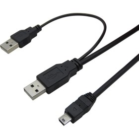 Resim Alfais 4529 USB Y 3 Giriş Mini 5 Pin Harddisk Kablosu 