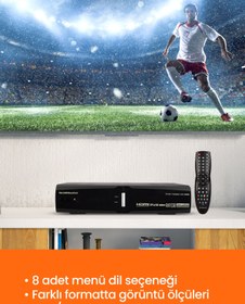 Resim GoldMaster 74900 HDMI Çıkışlı Tüplü TV Uyumlu Scart PVR Kayıt Uydu Alıcısı 