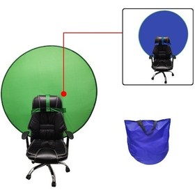 Resim Sones Canlı E-spor Arkaplan Bezi Katlanabilir Arkaplan Panosu, Boyut: Çift Katmanlı L Mavi Yeşil 142cm 