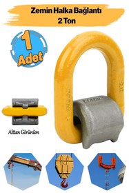 Resim Badem10 Klipli WLL2T Powerk Zemin Halka Bağlantı 2 Ton Karoser Yük Sabitleme Metal Halka Bağlama Kancası 