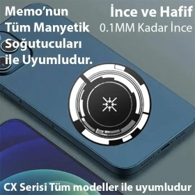Resim Kont Memo Manyetik Metal Halka - Memo Telefon Soğutucu Uyumlu CX07-CX08 ve Manyetik Tüm MODELLER-(5775) 