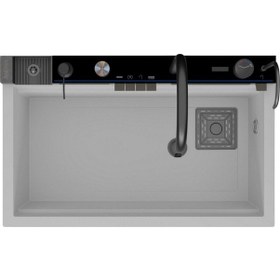 Resim Real Stone Victoria Granit Akıllı Eviye Seti Beyaz 75.5 x 47 CM 