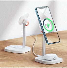 Resim Mcdodo Ch-7340 2In1 Kablosuz Şarj Masaüstü 15W Wireless Dock Stan 