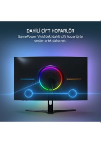 Resim Gamepower Vivid V80 27'' Fast VA Panel Curved RGB 300Hz 0.5ms FHD 2x2W Speaker Gaming Monitör (Sıfır 