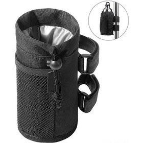 Resim Sıcaklık İzolasyonlu Su Şişesi Tutucu, Çok Amaçlı Bisiklet/bebe Arabası/engellere Uygun, Ağızlı Cep Ve Su Akışı Deligi, Siyah, 17.5x8.3cm Çok Renkli Çok Renkli 