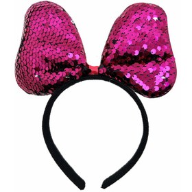 Resim Renk Değiştiren Fiyonk Parti Tacı Fuşya Gümüş 