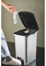 Resim 15 Lt Pedallı Slim Çöp Kovası Antrasit 