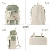 Resim Luckydog Dkııl Noıyb 5 Adet Set Kawaii Sırt Çantası Kızlar İçin Yeşil 