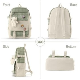 Resim Luckydog Dkııl Noıyb 5 Adet Set Kawaii Sırt Çantası Kızlar İçin Yeşil 