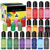 Resim 1 adet Canlı Mum Boya Esansı, 10ml/0.35oz - DIY Mum Yapımı & Tutkal Projeleri için Pürüzsüz Eriyen Sıvı Renklendirici, Çoklu Renkler İçerir, DIY Damlama Tutkal Üretimi 
