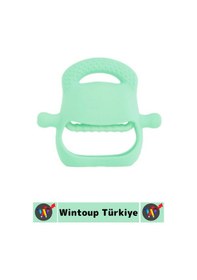 Resim Gıda Sınıfı Bpa Free Bebek Parmak Emme Alışkanlığı Azaltan Masaj Etkili Yumuşak Silikon Diş Kaşıyıcı Çok Renkli 