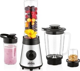 Resim Sinbo Buz Kırıcı - Kahve Öğütücü Hazneli - Şişeli Çok Amaçlı Smoothıe Blender 800Ml - 500W Shb-3190 (2818) 
