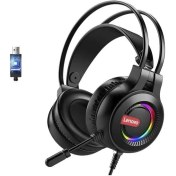 Resim Lenovo G80B Siyah Kulak Üstü Kablolu Rgb Işıklı Mikrofonlu Gaming Kulaklık 