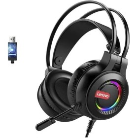 Resim Lenovo G80B Siyah Kulak Üstü Kablolu Rgb Işıklı Mikrofonlu Gaming Kulaklık 