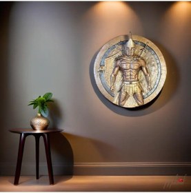 Resim Cesaretin Koruyucusu Duvara Asılan Savaşçısı Arkadan Aydınlatma 