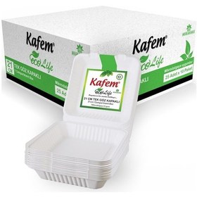 Resim Kafem Ekolojik TekGöz Kapaklı Karton Tabak 25 li x 10 Paket (Koli) 