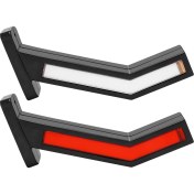 Resim Mystique 2x Römork Yan Işaretçi Aydınlatma Anahat Kamyonu Işık Van LED Işıkları Römork 12-24V (Yurt Dışından) 