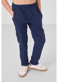 Resim Tommy Life Lacivert Standart Fit Dokuma Hafif Esnek Chino Erkek Çocuk Pantolon - 11272 Lacivert 