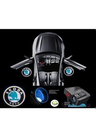 Resim Skoda Marka Pilli Yapıştırmalı Kapı Altı Logo 