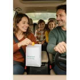 Resim Busstier Su Geçirmez Yapışkanlı Tek Kullanımlık Araç Içi Oto Çöp Poşeti 20'li Pratik Torba Seti 