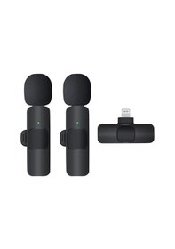 Resim Kablosuz Yaka Mikrofonu Lightning/ 2'li Mini Mikrofon 