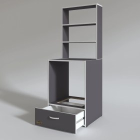 Resim Kenzlife ankastre fırın dolabı aybirgen gri 165*60*56 mutfak çekmeceli 