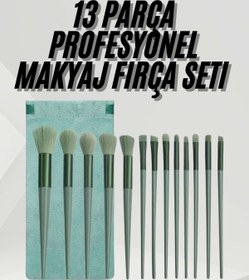 Resim Ronanna 13 Parça Taşınabilir Kılıflı Profesyonel Makyaj Fırça Seti Pudra Allık Fondöten Fırçası 