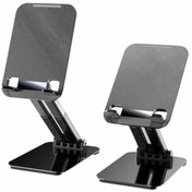 Resim Asfal Katlanabilir, Yükseklik Ayarlı Masaüstü Telefon Ve Tablet Standı Metal Tablet Tutucu Telefon Tutucu 