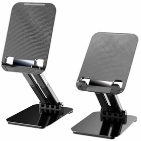 Resim Asfal Katlanabilir, Yükseklik Ayarlı Masaüstü Telefon Ve Tablet Standı Metal Tablet Tutucu Telefon Tutucu 
