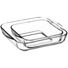 Resim Paşabahçe Borcam Kare Tepsi Set 2'li 159028 