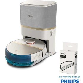 Resim Philips XU7100/01 Homerun 7000 Aqua Robot Süpürge - Titreşimli Mop & Lazer Navigasyon Halı Tanıma 