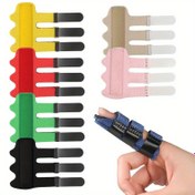 Resim 4 adet Rastgele Renkli İyileştirilmiş Tetik Parmak Ayakları: Parmak Düzleştirici ile 3 ayarlanabilir bant içerir, Orta Parmak, Yüzük Parmak, İndeks Parmak, Küçük Parmak ve Baş Parmak için uygundur. 