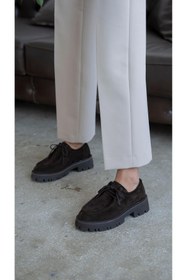 Resim ECENİN BUTİĞİ Stew Kahve Süet Hakiki Deri MAKOSEN 