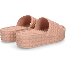 Resim Ash Scream Pembe Rengi Dolgu Topuklu Terlik Kadın Ayakkabı Krem 