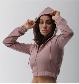 Resim Kaşkorse Pudra Fitilli Fermuarlı Sweatshirt Pudra 