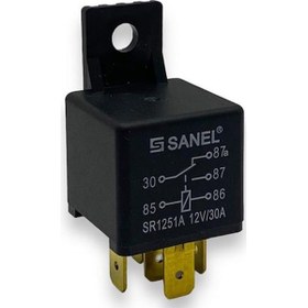 Resim SANEL 12V RÖLE 5 UÇLU 30 A (ÇİFT PLATİN) (87a) 