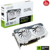 Resim Asus Dual White RTX 4060 Ti 128 Bit GDDR6 8 GB Ekran Kartı 