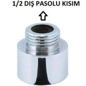 Resim 1/2-3/4 Bas Uzatması Metal Banyo Batarya Duş Hortumu Adaptörü 