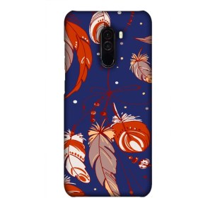 Resim Zipax Xiaomi Pocophone F1 Kılıf Yapraklar Baskılı Desenli Silikon Kılıf A++-8126 
