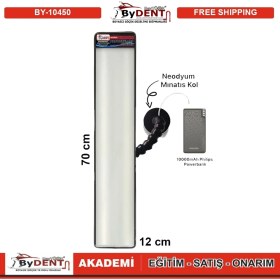 Resim Pdr Boyasız Göçük Düzeltme Şarjlı 2 Ledli Uzun Lamba Mıknatıslı 70X12 