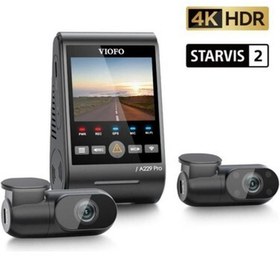 Resim woodhub A229 Pro 3 Kameralı Ön-Iç-Arka 4K 2k 1080P Hdr Sony Starvis 2 Wifi Gps’li Araç Kamerası 