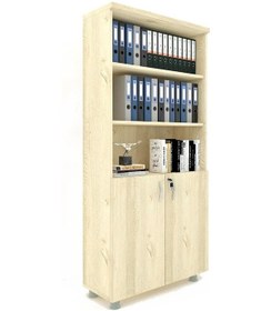 Resim Modüler Dünyası Kapaklı Kitaplık Dosya Dolabı Meşe - 80X38X188 
