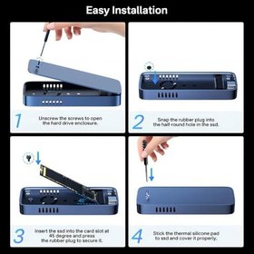 Resim Acasis EC6608 Air - 8TB NVMe SSD Destekli, M&B/M KEY, 10Gbps USB 3.1 Type-C, Dahili Fanlı, Alüminyum Disk Kutusu (EC6608-AIR) 