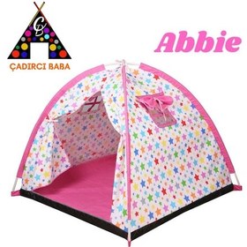 Resim Abbie Renkli Yıldızlar Oyun Çadırı Lastikli Katlanabilir Özel Çubuk Seti 