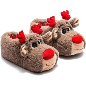 Resim Dissy Kadın Hayvanlı Panduf Kahverengi 36/41 Kahverengi 