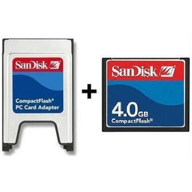 Resim Sandisk 4Gb Compact Flash Kart + Pcmcıa Adaptör 