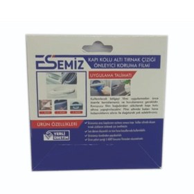Resim ESEMİZ Kapı Kolu Altı Tırnak Çiziği Önleyici Şeffaf Film Folyo(paket Içeriği 5 Adet) 
