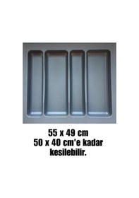 Resim 55/49 Cm Cekmece Içi Kepçelik Grı 50/40 Cm Kadar Kesılebıır Gri 