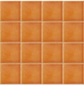 Resim Armada Çini 12.5x12.5 Cm Düz Karamel Çini Seramik Karo 